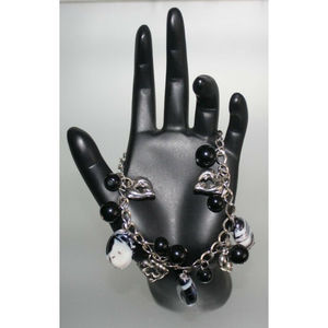 Silver Dolphin Bracelet Purple Stone Women's Fashion Jewelry Beauty New